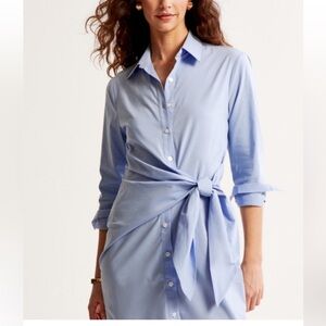 Abercrombie & Fitch Long Sleeve Wrap Shirt Dress